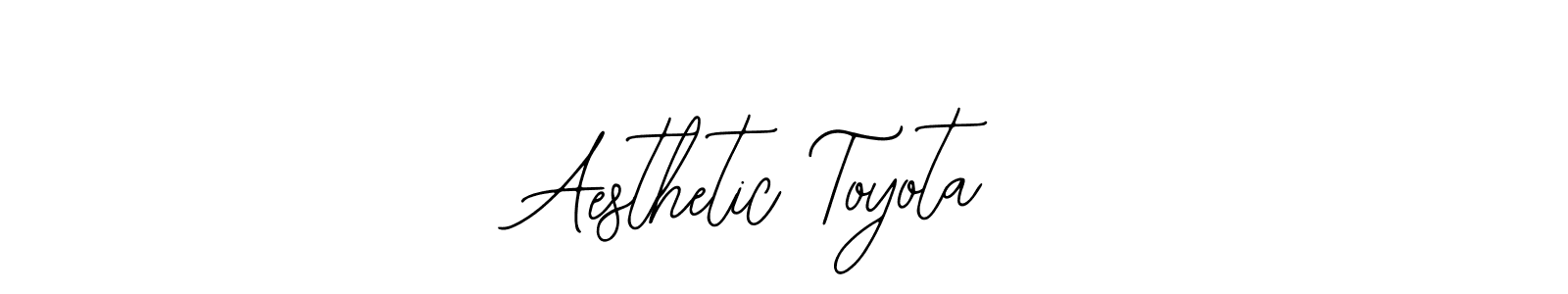 How to make Aesthetic Toyota name signature. Use Bearetta-2O07w style for creating short signs online. This is the latest handwritten sign. Aesthetic Toyota signature style 12 images and pictures png