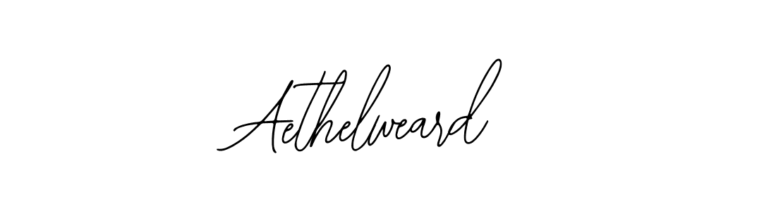 How to make Aethelweard name signature. Use Bearetta-2O07w style for creating short signs online. This is the latest handwritten sign. Aethelweard signature style 12 images and pictures png