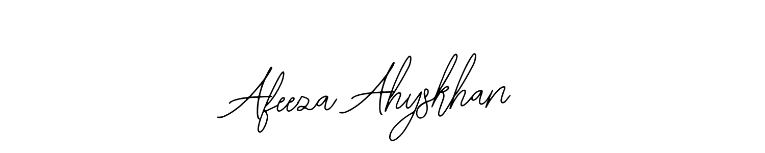 Bearetta-2O07w is a professional signature style that is perfect for those who want to add a touch of class to their signature. It is also a great choice for those who want to make their signature more unique. Get Afeeza Ahyskhan name to fancy signature for free. Afeeza Ahyskhan signature style 12 images and pictures png