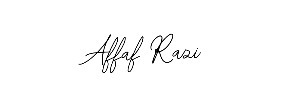 Design your own signature with our free online signature maker. With this signature software, you can create a handwritten (Bearetta-2O07w) signature for name Affaf Razi. Affaf Razi signature style 12 images and pictures png
