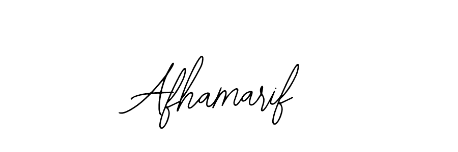 How to make Afhamarif name signature. Use Bearetta-2O07w style for creating short signs online. This is the latest handwritten sign. Afhamarif signature style 12 images and pictures png