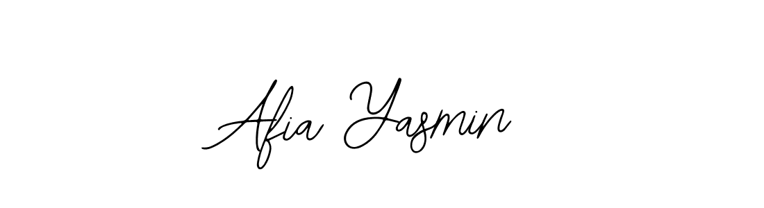 You should practise on your own different ways (Bearetta-2O07w) to write your name (Afia Yasmin) in signature. don't let someone else do it for you. Afia Yasmin signature style 12 images and pictures png