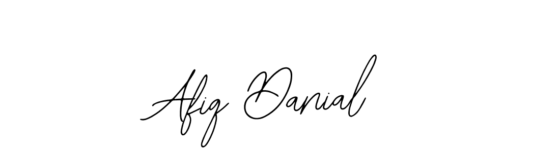 The best way (Bearetta-2O07w) to make a short signature is to pick only two or three words in your name. The name Afiq Danial include a total of six letters. For converting this name. Afiq Danial signature style 12 images and pictures png