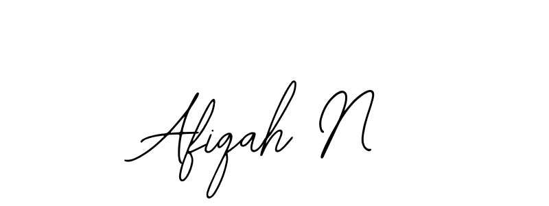 if you are searching for the best signature style for your name Afiqah N. so please give up your signature search. here we have designed multiple signature styles  using Bearetta-2O07w. Afiqah N signature style 12 images and pictures png