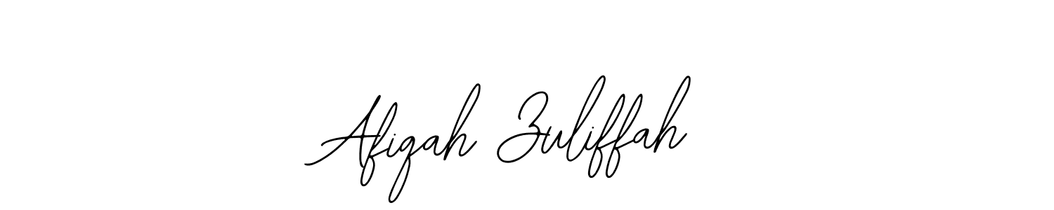 if you are searching for the best signature style for your name Afiqah Zuliffah. so please give up your signature search. here we have designed multiple signature styles  using Bearetta-2O07w. Afiqah Zuliffah signature style 12 images and pictures png