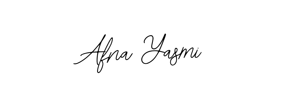 How to make Afna Yasmi name signature. Use Bearetta-2O07w style for creating short signs online. This is the latest handwritten sign. Afna Yasmi signature style 12 images and pictures png