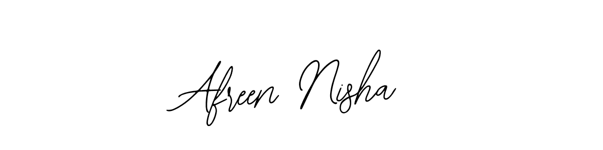 How to make Afreen Nisha name signature. Use Bearetta-2O07w style for creating short signs online. This is the latest handwritten sign. Afreen Nisha signature style 12 images and pictures png