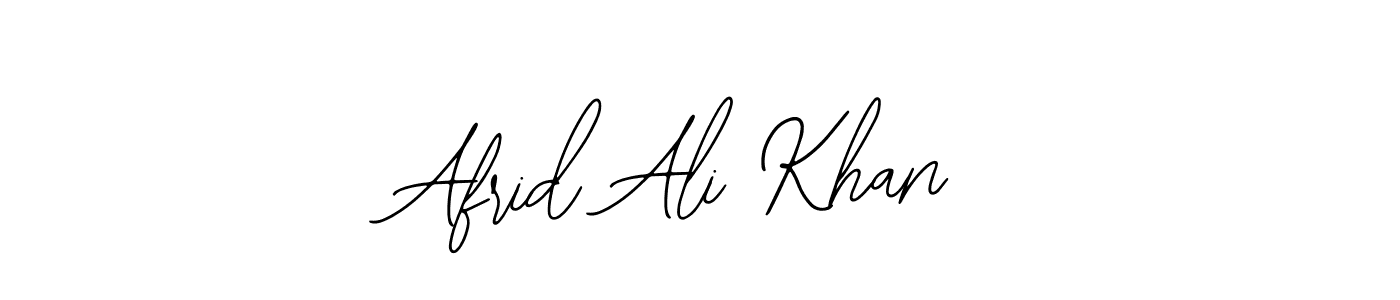 The best way (Bearetta-2O07w) to make a short signature is to pick only two or three words in your name. The name Afrid Ali Khan include a total of six letters. For converting this name. Afrid Ali Khan signature style 12 images and pictures png