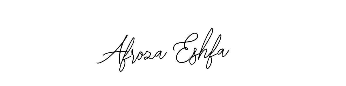 The best way (Bearetta-2O07w) to make a short signature is to pick only two or three words in your name. The name Afroza Eshfa include a total of six letters. For converting this name. Afroza Eshfa signature style 12 images and pictures png