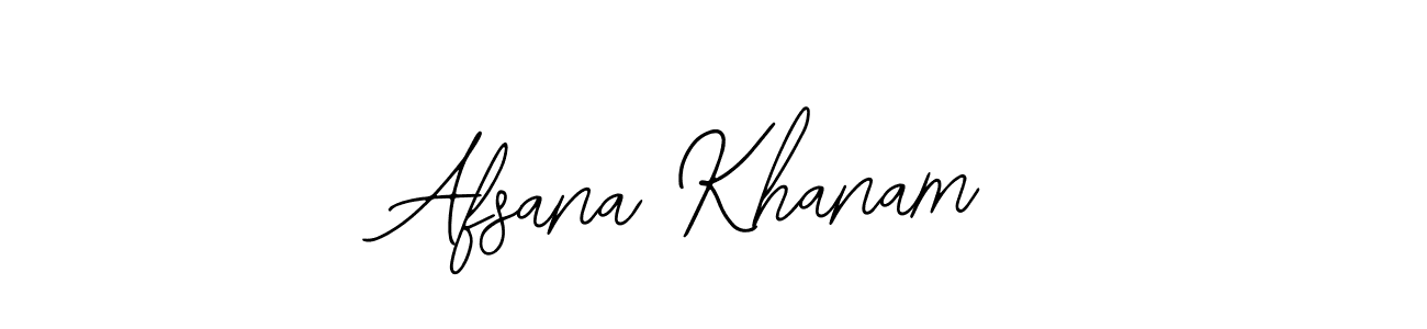 How to make Afsana Khanam name signature. Use Bearetta-2O07w style for creating short signs online. This is the latest handwritten sign. Afsana Khanam signature style 12 images and pictures png