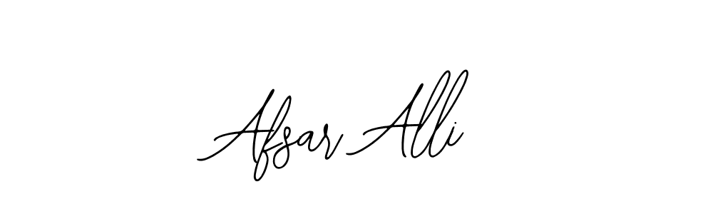 How to make Afsar Alli name signature. Use Bearetta-2O07w style for creating short signs online. This is the latest handwritten sign. Afsar Alli signature style 12 images and pictures png