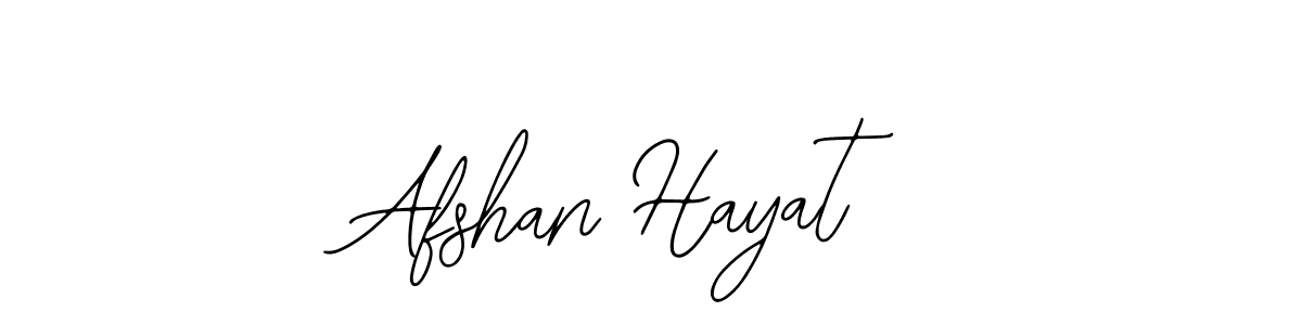 How to make Afshan Hayat signature? Bearetta-2O07w is a professional autograph style. Create handwritten signature for Afshan Hayat name. Afshan Hayat signature style 12 images and pictures png