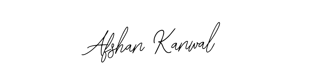 How to make Afshan Kanwal name signature. Use Bearetta-2O07w style for creating short signs online. This is the latest handwritten sign. Afshan Kanwal signature style 12 images and pictures png