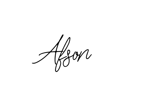 How to make Afson name signature. Use Bearetta-2O07w style for creating short signs online. This is the latest handwritten sign. Afson signature style 12 images and pictures png