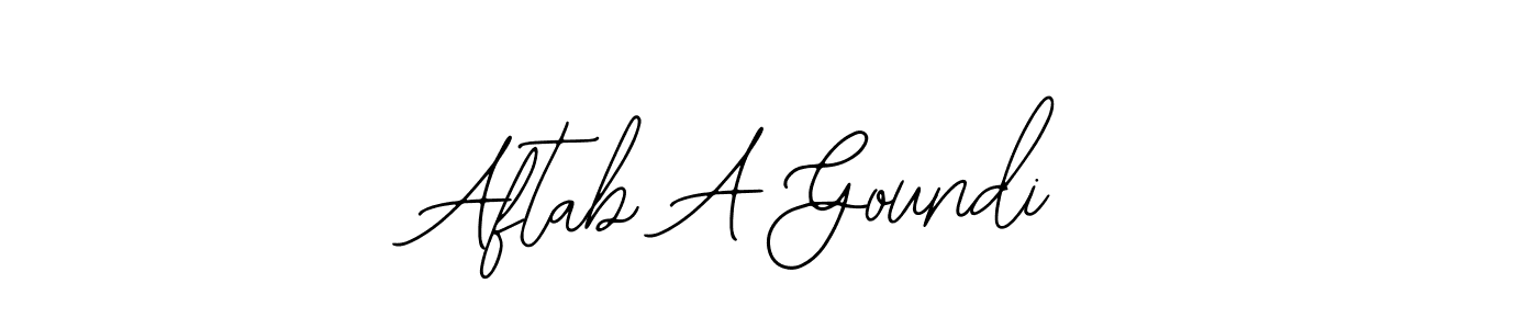 This is the best signature style for the Aftab A Goundi name. Also you like these signature font (Bearetta-2O07w). Mix name signature. Aftab A Goundi signature style 12 images and pictures png