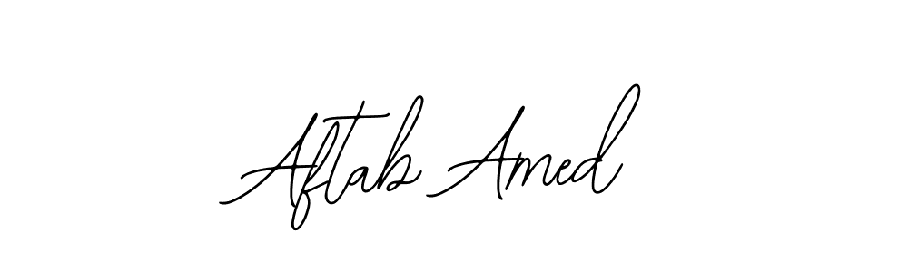 The best way (Bearetta-2O07w) to make a short signature is to pick only two or three words in your name. The name Aftab Amed include a total of six letters. For converting this name. Aftab Amed signature style 12 images and pictures png
