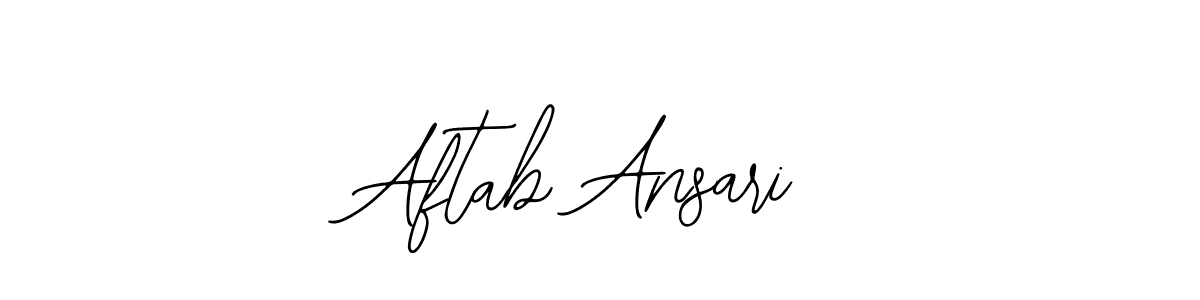 How to make Aftab Ansari name signature. Use Bearetta-2O07w style for creating short signs online. This is the latest handwritten sign. Aftab Ansari signature style 12 images and pictures png