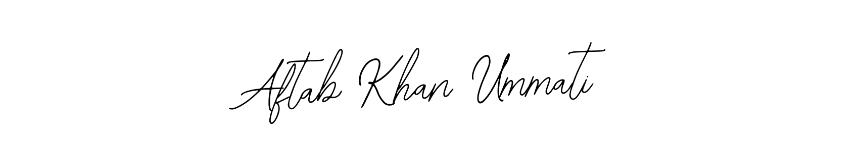 Use a signature maker to create a handwritten signature online. With this signature software, you can design (Bearetta-2O07w) your own signature for name Aftab Khan Ummati. Aftab Khan Ummati signature style 12 images and pictures png