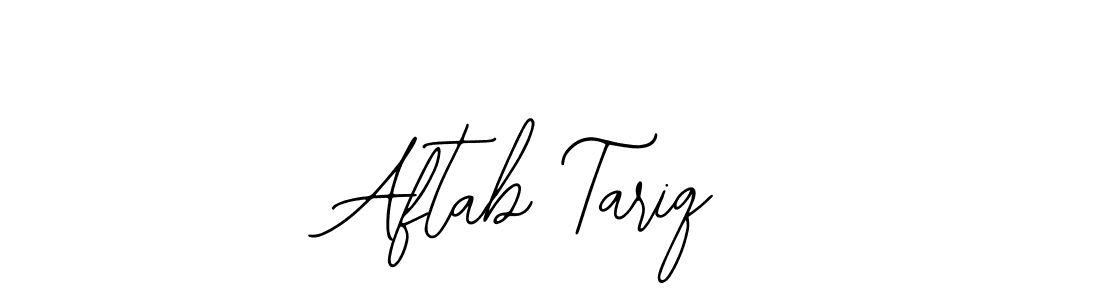 You should practise on your own different ways (Bearetta-2O07w) to write your name (Aftab Tariq) in signature. don't let someone else do it for you. Aftab Tariq signature style 12 images and pictures png