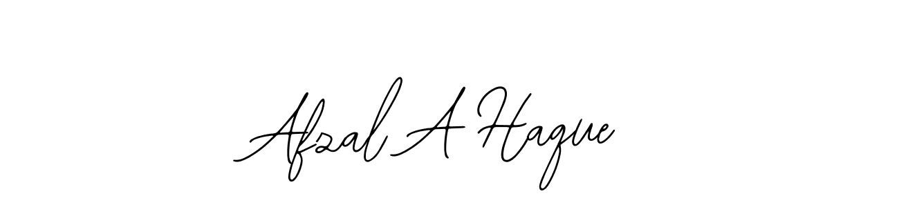 How to make Afzal A Haque name signature. Use Bearetta-2O07w style for creating short signs online. This is the latest handwritten sign. Afzal A Haque signature style 12 images and pictures png