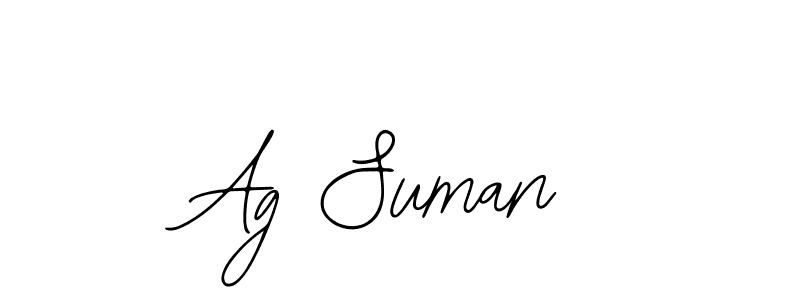 How to make Ag Suman signature? Bearetta-2O07w is a professional autograph style. Create handwritten signature for Ag Suman name. Ag Suman signature style 12 images and pictures png