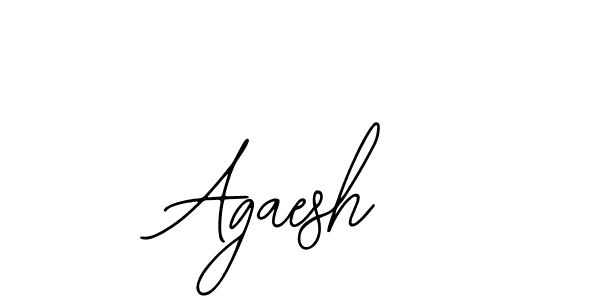 Use a signature maker to create a handwritten signature online. With this signature software, you can design (Bearetta-2O07w) your own signature for name Agaesh. Agaesh signature style 12 images and pictures png