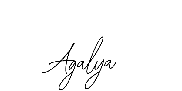 How to make Agalya name signature. Use Bearetta-2O07w style for creating short signs online. This is the latest handwritten sign. Agalya signature style 12 images and pictures png