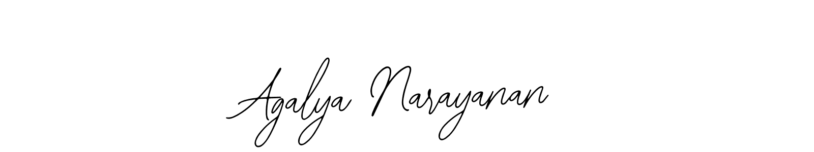 How to make Agalya Narayanan name signature. Use Bearetta-2O07w style for creating short signs online. This is the latest handwritten sign. Agalya Narayanan signature style 12 images and pictures png