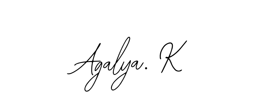 Use a signature maker to create a handwritten signature online. With this signature software, you can design (Bearetta-2O07w) your own signature for name Agalya. K. Agalya. K signature style 12 images and pictures png