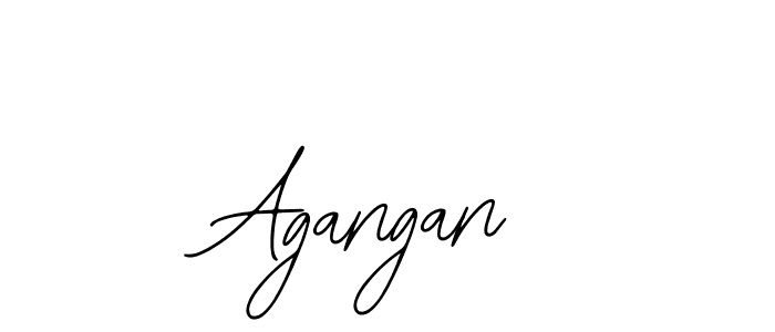 How to make Agangan name signature. Use Bearetta-2O07w style for creating short signs online. This is the latest handwritten sign. Agangan signature style 12 images and pictures png