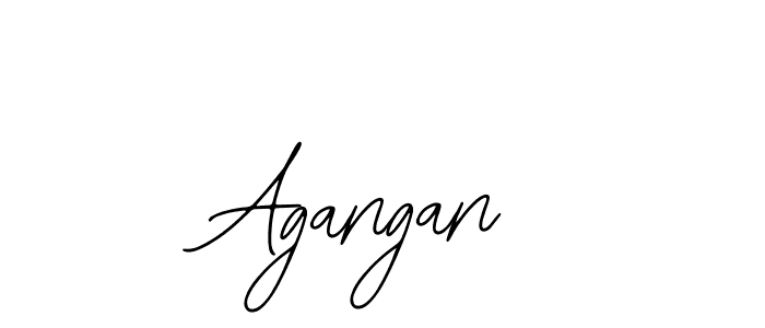 How to make Agangan name signature. Use Bearetta-2O07w style for creating short signs online. This is the latest handwritten sign. Agangan signature style 12 images and pictures png