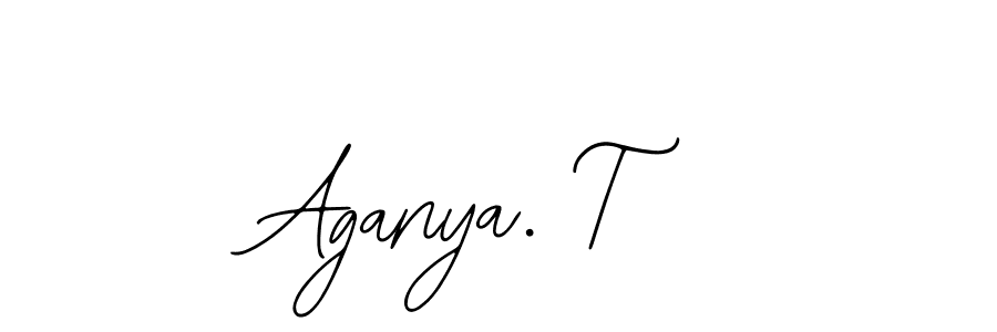 The best way (Bearetta-2O07w) to make a short signature is to pick only two or three words in your name. The name Aganya. T include a total of six letters. For converting this name. Aganya. T signature style 12 images and pictures png