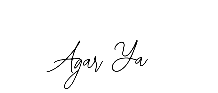 The best way (Bearetta-2O07w) to make a short signature is to pick only two or three words in your name. The name Agar Ya include a total of six letters. For converting this name. Agar Ya signature style 12 images and pictures png