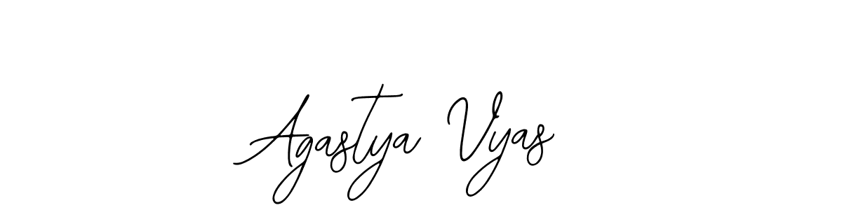 How to make Agastya Vyas name signature. Use Bearetta-2O07w style for creating short signs online. This is the latest handwritten sign. Agastya Vyas signature style 12 images and pictures png