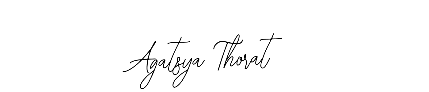 You should practise on your own different ways (Bearetta-2O07w) to write your name (Agatsya Thorat) in signature. don't let someone else do it for you. Agatsya Thorat signature style 12 images and pictures png