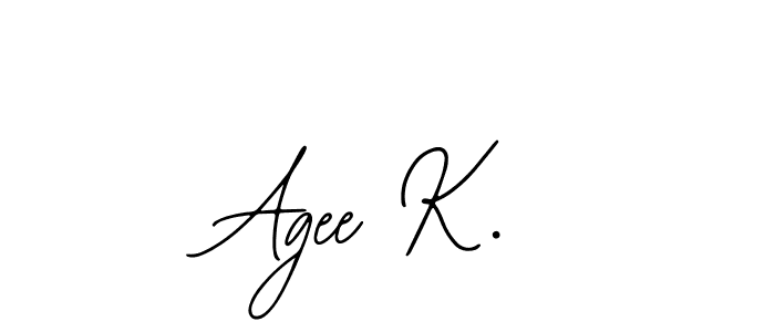 Create a beautiful signature design for name Agee K.. With this signature (Bearetta-2O07w) fonts, you can make a handwritten signature for free. Agee K. signature style 12 images and pictures png