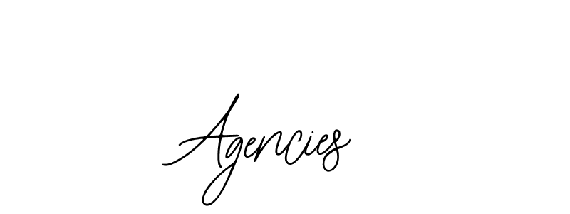 How to make Agencies name signature. Use Bearetta-2O07w style for creating short signs online. This is the latest handwritten sign. Agencies signature style 12 images and pictures png