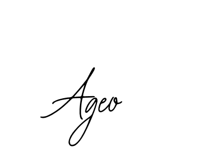 How to make Ageo signature? Bearetta-2O07w is a professional autograph style. Create handwritten signature for Ageo name. Ageo signature style 12 images and pictures png