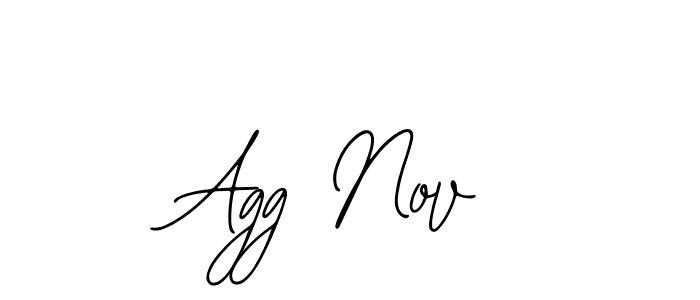 How to make Agg Nov name signature. Use Bearetta-2O07w style for creating short signs online. This is the latest handwritten sign. Agg Nov signature style 12 images and pictures png