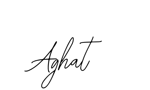 How to make Aghat name signature. Use Bearetta-2O07w style for creating short signs online. This is the latest handwritten sign. Aghat signature style 12 images and pictures png