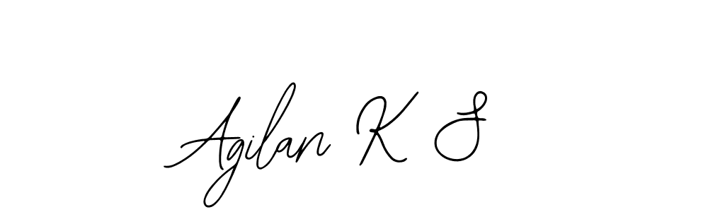 It looks lik you need a new signature style for name Agilan K S. Design unique handwritten (Bearetta-2O07w) signature with our free signature maker in just a few clicks. Agilan K S signature style 12 images and pictures png