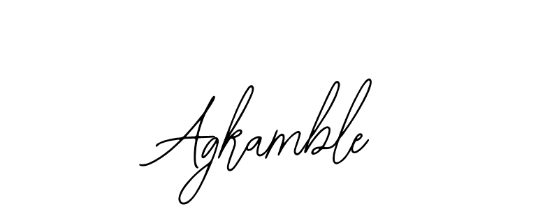Design your own signature with our free online signature maker. With this signature software, you can create a handwritten (Bearetta-2O07w) signature for name Agkamble. Agkamble signature style 12 images and pictures png