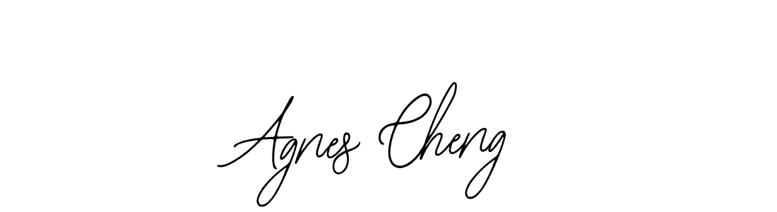 You should practise on your own different ways (Bearetta-2O07w) to write your name (Agnes Cheng) in signature. don't let someone else do it for you. Agnes Cheng signature style 12 images and pictures png