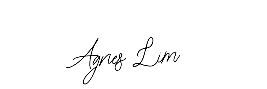You should practise on your own different ways (Bearetta-2O07w) to write your name (Agnes Lim) in signature. don't let someone else do it for you. Agnes Lim signature style 12 images and pictures png