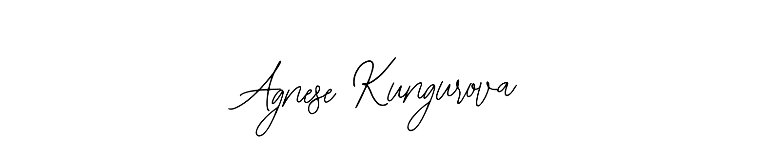 Make a short Agnese Kungurova signature style. Manage your documents anywhere anytime using Bearetta-2O07w. Create and add eSignatures, submit forms, share and send files easily. Agnese Kungurova signature style 12 images and pictures png