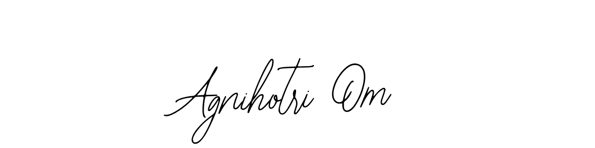 How to make Agnihotri Om name signature. Use Bearetta-2O07w style for creating short signs online. This is the latest handwritten sign. Agnihotri Om signature style 12 images and pictures png