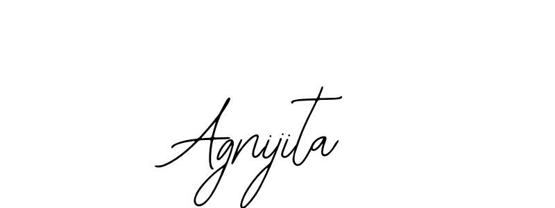 How to make Agnijita name signature. Use Bearetta-2O07w style for creating short signs online. This is the latest handwritten sign. Agnijita signature style 12 images and pictures png