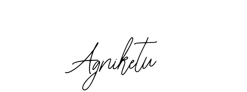 How to make Agniketu name signature. Use Bearetta-2O07w style for creating short signs online. This is the latest handwritten sign. Agniketu signature style 12 images and pictures png