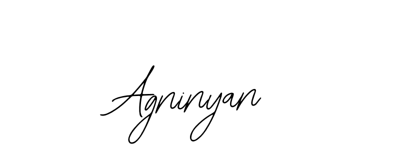 Use a signature maker to create a handwritten signature online. With this signature software, you can design (Bearetta-2O07w) your own signature for name Agninyan. Agninyan signature style 12 images and pictures png