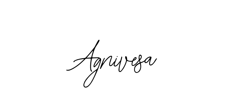 How to make Agnivesa name signature. Use Bearetta-2O07w style for creating short signs online. This is the latest handwritten sign. Agnivesa signature style 12 images and pictures png